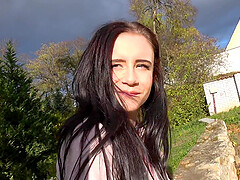 Outdoor wild fuck with a stranger is all that horny Caroline Mann wants