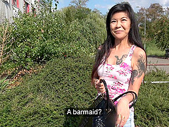 Akasha Coliun likes to fuck outside with a young neighbor without mercy