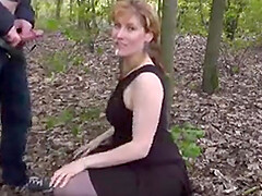 My wife im Park facial mit Wichse in der Fresse!