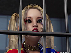 Batman fucks hard Harley Quinn in jail
