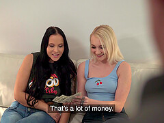 Threesome fucking with beautiful Jennifer Mendez and Marilyn Sugar