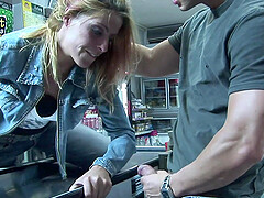 Hardcore fucking and spanking for mature mommy Priscilla by a stranger