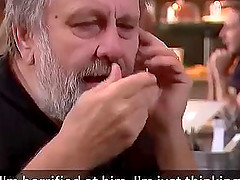 Slovenian man gives a dirty interview