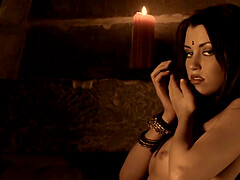 A Sexy Brunette Indian Seduction Moment During Free Time