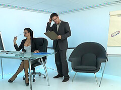 Hot sexy slut secretary addicted to boss cock