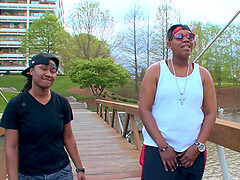 Lesbian sex between Aries Crush and her friend with a strapon