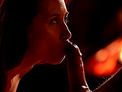 Erotic late night lovemaking with stunning redhead Paula Pearl