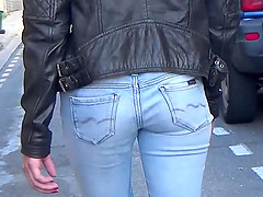 Skinny brunette teen does her  first porn casting