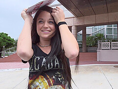 Amateur girl Kaisey Dean takes money to have sex with a stranger