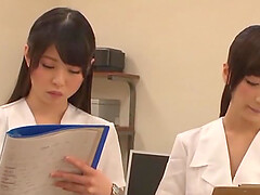 Naughty Asian nurse gets her tight pussy pounded by a patient