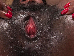 Interracial fucking between a white man and hairy puss ebony Nina Devon